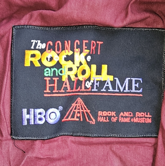 Rock And Roll Hall Of Fame Black Leather Moto Jacket with Red Lining Lg Zippers - Picture 12 of 12